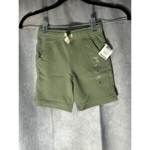 Epic Threads Knit Shorts Toddler 2T Artichoke Green Drawstring Elastic Waist